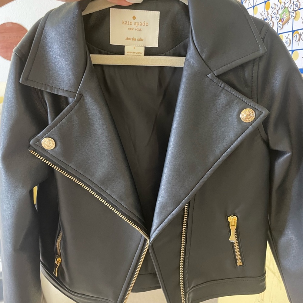 Kate spade kid leather jacket size 6